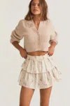 Loveshackfancy Womens Floral Mini Skirt In White