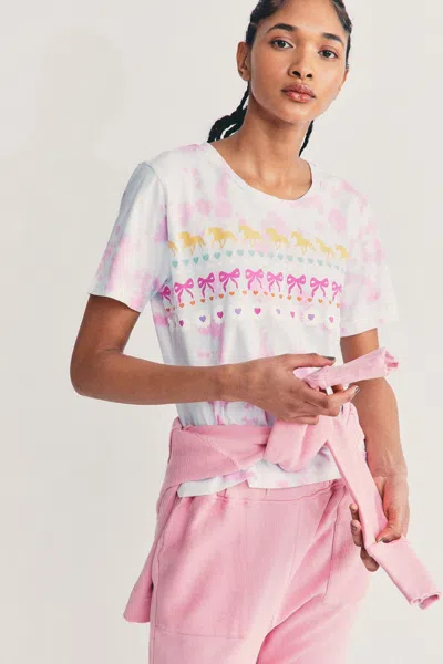 Loveshackfancy Womens Tie Dye T Shirt In Pink