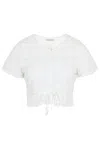 Loveshackfancy Womens White Crop Top In White