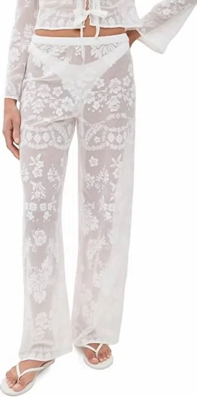 Loveshackfancy Womne's Jessia Lace Cover-up Pants In White