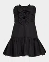 Loveshackfancy Woodlow Strapless Minidress In Black