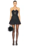 Loveshackfancy Woodlow Strapless Minidress In Black