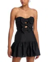 Loveshackfancy Woodlow Strapless Minidress In Black
