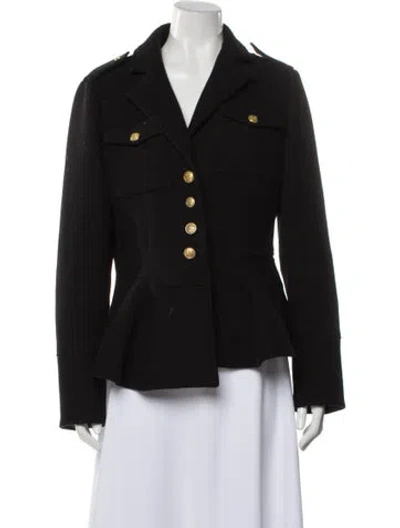 Pre-owned Loveshackfancy Wool Blazer In Black