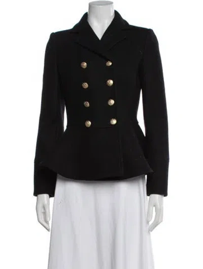 Pre-owned Loveshackfancy Wool Blazer In Black