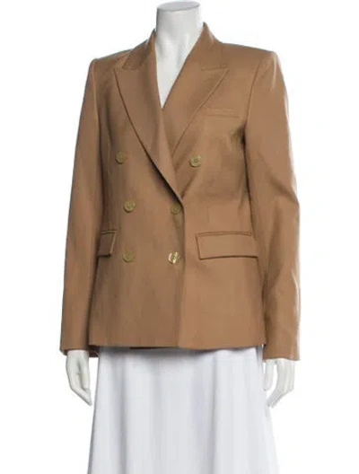 Pre-owned Loveshackfancy Wool Blazer In Brown
