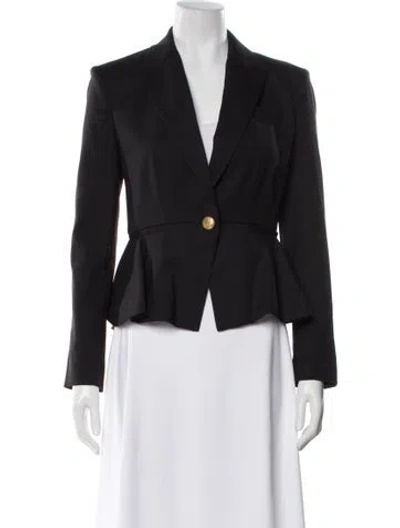 Pre-owned Loveshackfancy Wool Blazer In Gray