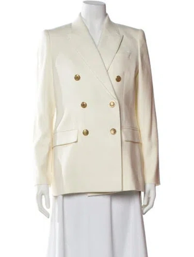 Pre-owned Loveshackfancy Wool Blazer In Neutral