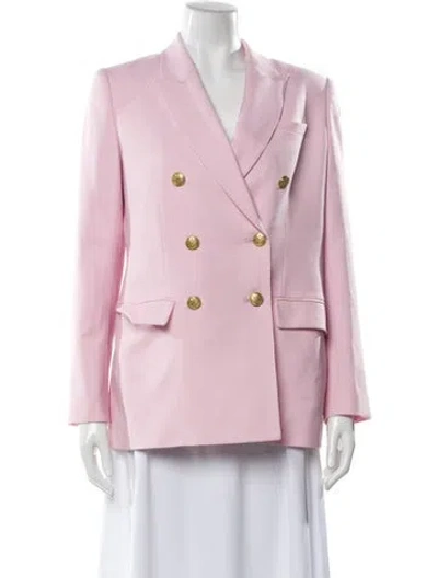 Pre-owned Loveshackfancy Wool Blazer In Pink