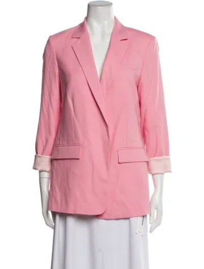 Pre-owned Loveshackfancy Wool Blazer In Pink