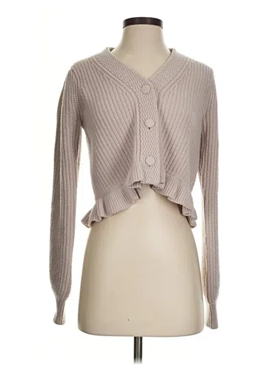 Pre-owned Loveshackfancy Wool Cardigan Sweater In Tan
