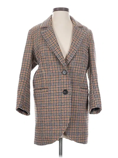 Pre-owned Loveshackfancy Wool Coat In Brown