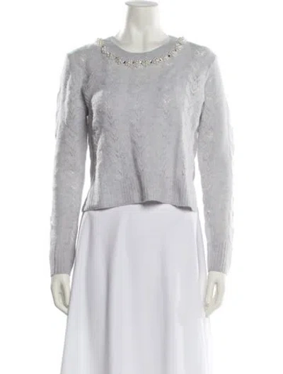 Pre-owned Loveshackfancy Wool Crew Neck Sweater In Multi