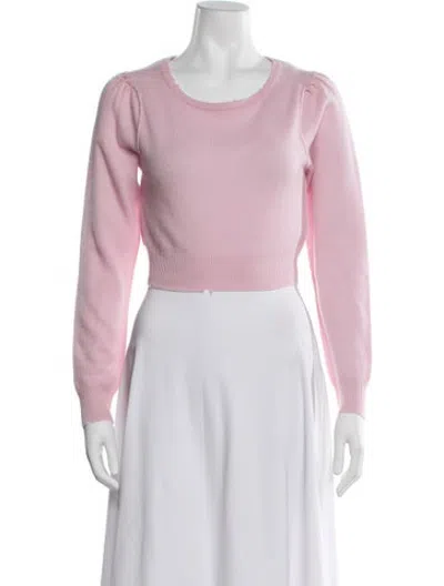 Pre-owned Loveshackfancy Wool Crew Neck Sweater In Pink