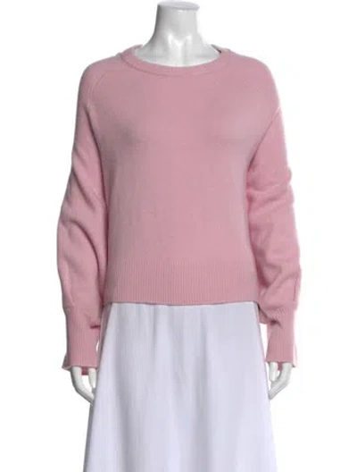 Pre-owned Loveshackfancy Wool Crew Neck Sweater W/ Tags In Pink