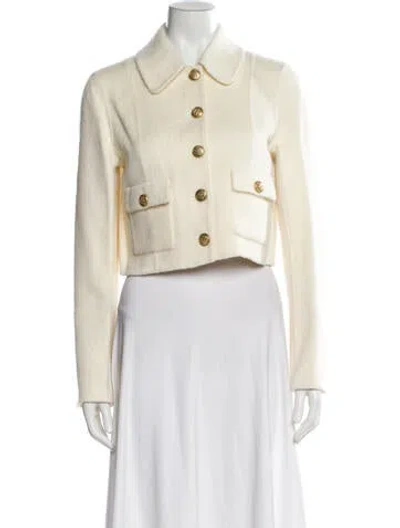 Pre-owned Loveshackfancy Wool Evening Jacket In Neutral