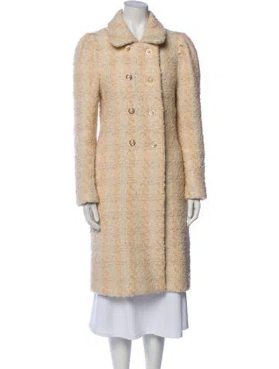 Pre-owned Loveshackfancy Wool Faux Fur Coat In Neutral