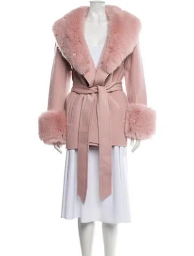 Pre-owned Loveshackfancy Wool Jacket In Pink