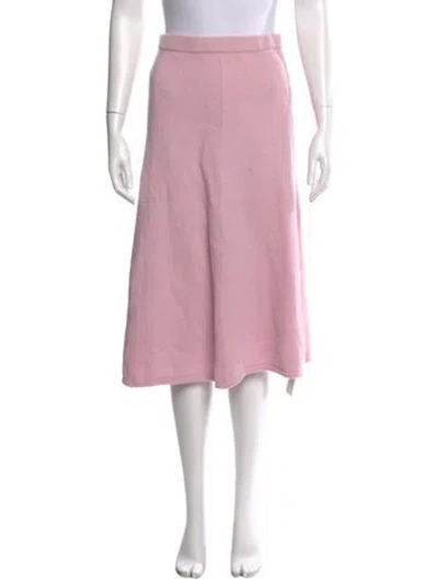 Pre-owned Loveshackfancy Wool Knee-length Skirt In Pink