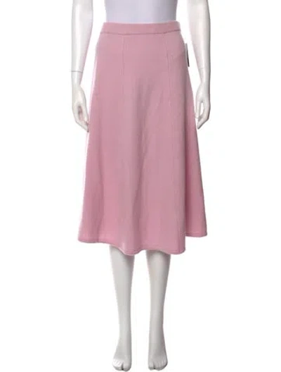 Pre-owned Loveshackfancy Wool Midi Length Skirt In Pink
