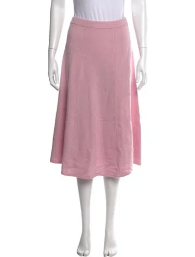 Pre-owned Loveshackfancy Wool Midi Length Skirt In Pink