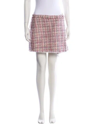 Pre-owned Loveshackfancy Wool Mini Skirt In Multi