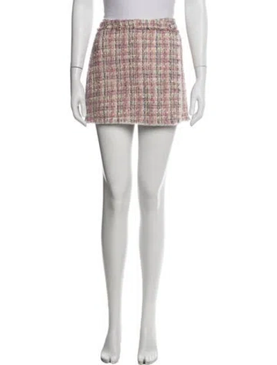 Pre-owned Loveshackfancy Wool Mini Skirt In White