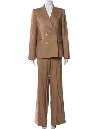 Pre-owned Loveshackfancy Wool Pantsuit In Brown