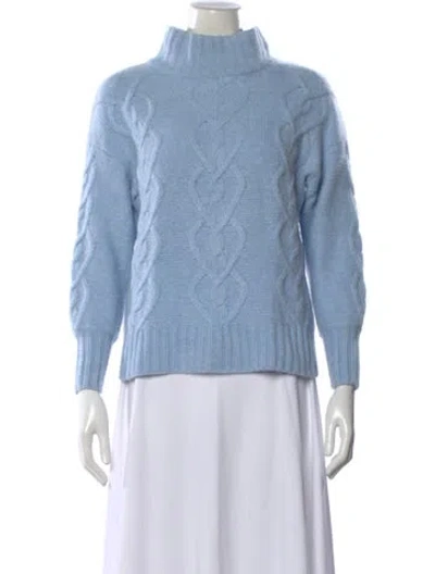 Pre-owned Loveshackfancy Wool Patterned Sweater In Blue