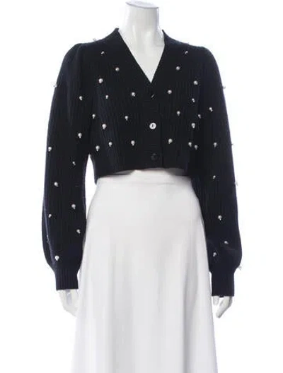 Pre-owned Loveshackfancy Wool Patterned Sweater In Blue