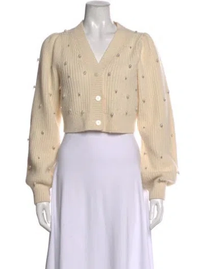 Pre-owned Loveshackfancy Wool Patterned Sweater In Gray