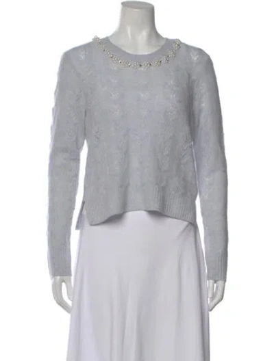 Pre-owned Loveshackfancy Wool Patterned Sweater In Gray