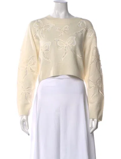 Pre-owned Loveshackfancy Wool Patterned Sweater In Neutrals