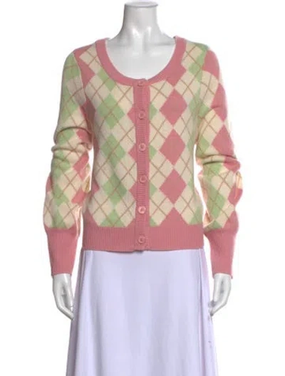 Pre-owned Loveshackfancy Wool Patterned Sweater In Pink