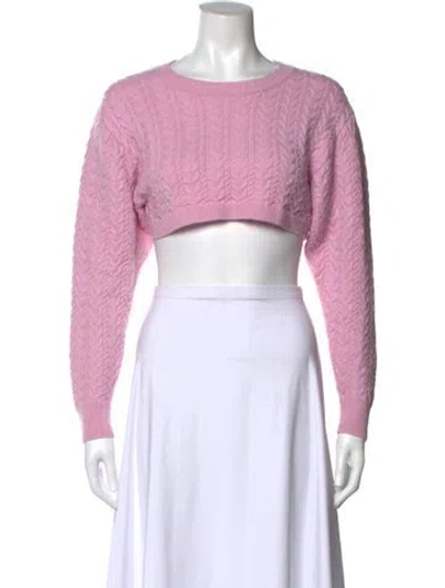 Pre-owned Loveshackfancy Wool Patterned Sweater In Pink