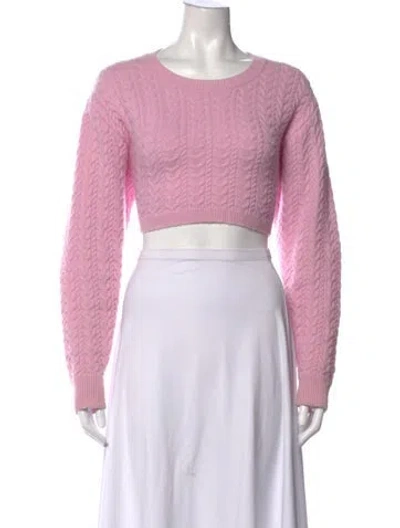 Pre-owned Loveshackfancy Wool Patterned Sweater In Pink