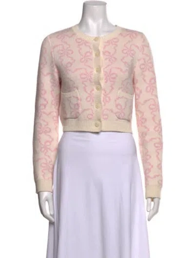 Pre-owned Loveshackfancy Wool Patterned Sweater In Pink