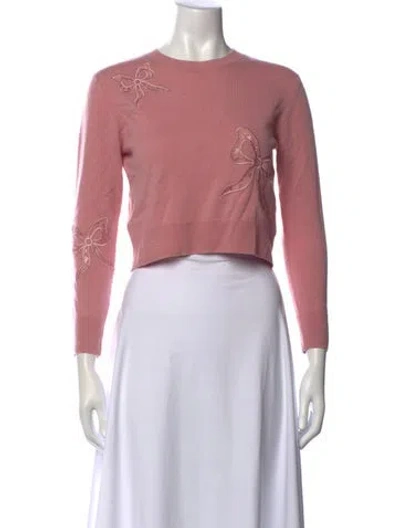 Pre-owned Loveshackfancy Wool Patterned Sweater W/ Tags In Pink