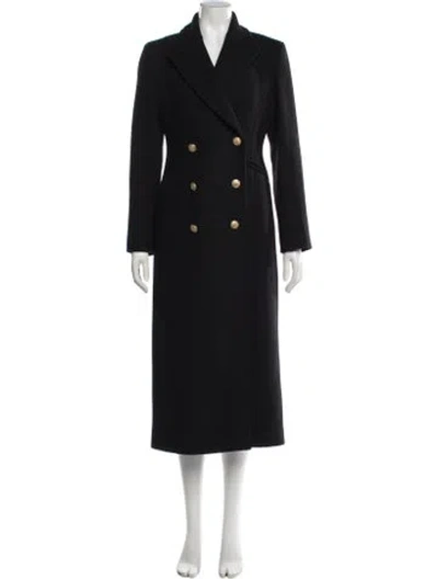 Pre-owned Loveshackfancy Wool Peacoat In Black