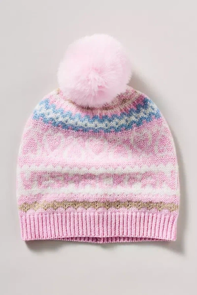 Loveshackfancy Wool Pom-pom Beanie In Multi