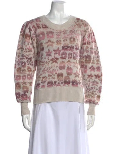 Pre-owned Loveshackfancy Wool Printed Sweater In Multi