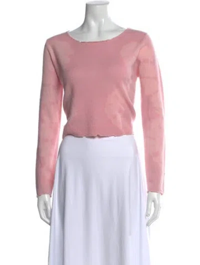 Pre-owned Loveshackfancy Wool Printed Sweater In Pink