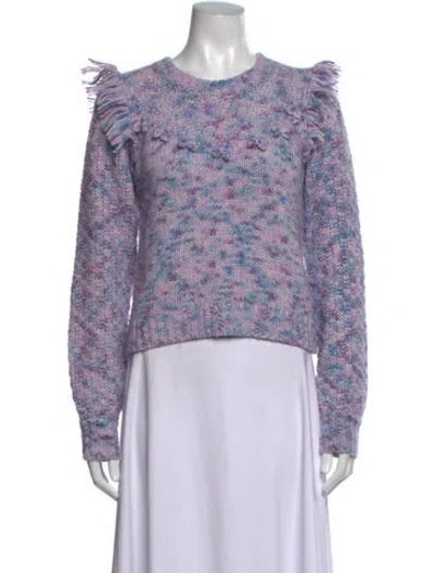 Pre-owned Loveshackfancy Wool Printed Sweater In Purple