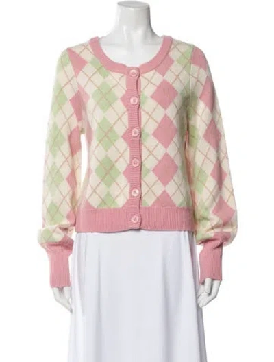 Pre-owned Loveshackfancy Wool Printed Sweater W/ Tags In Pink