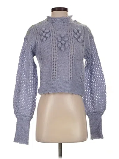 Pre-owned Loveshackfancy Wool Pullover Sweater In Blue