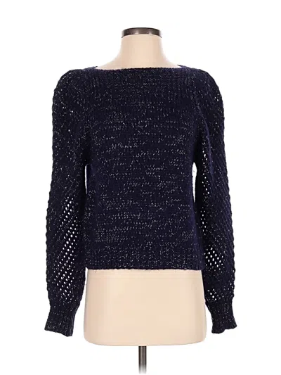 Pre-owned Loveshackfancy Wool Pullover Sweater In Blue