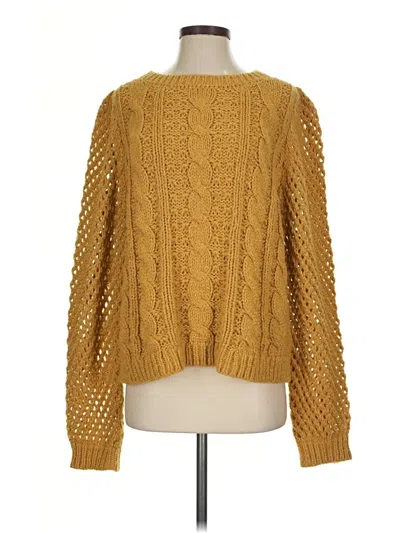 Pre-owned Loveshackfancy Wool Pullover Sweater In Gold