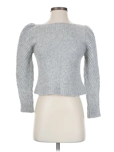 Pre-owned Loveshackfancy Wool Pullover Sweater In Silver