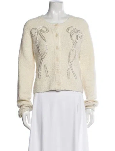 Pre-owned Loveshackfancy Wool Scoop Neck Sweater