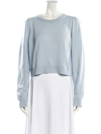 Pre-owned Loveshackfancy Wool Scoop Neck Sweater In Blue